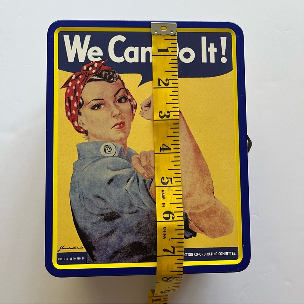Rosie The Riveter Vintage We Can Do It American Classic World War II Lunch Box - Picture 8 of 12